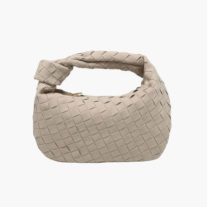 Donsor – Women's Mini Suede Shoulder Bag with Woven Knot Design