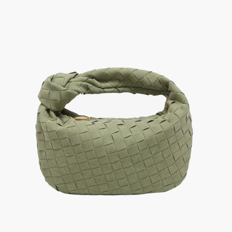 Donsor – Women's Mini Suede Shoulder Bag with Woven Knot Design