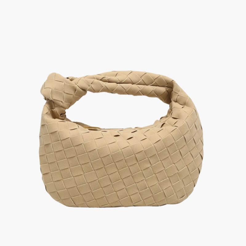 Donsor – Women's Mini Suede Shoulder Bag with Woven Knot Design