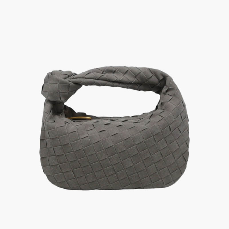 Donsor – Women's Mini Suede Shoulder Bag with Woven Knot Design