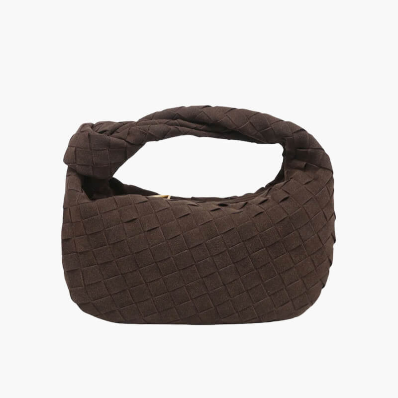 Donsor – Women's Mini Suede Shoulder Bag with Woven Knot Design
