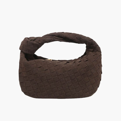 Donsor – Women's Mini Suede Shoulder Bag with Woven Knot Design