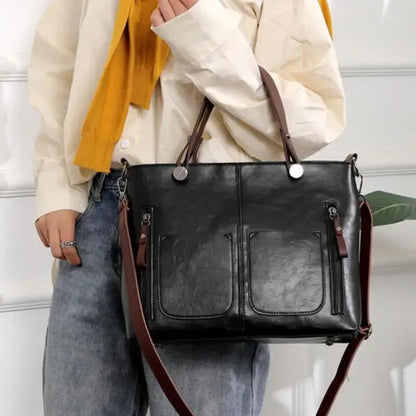 Donsor – Women's Vintage PU Leather Shoulder Bag with Adjustable Crossbody Strap